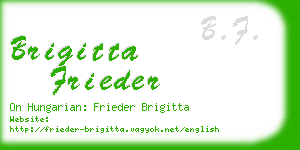 brigitta frieder business card